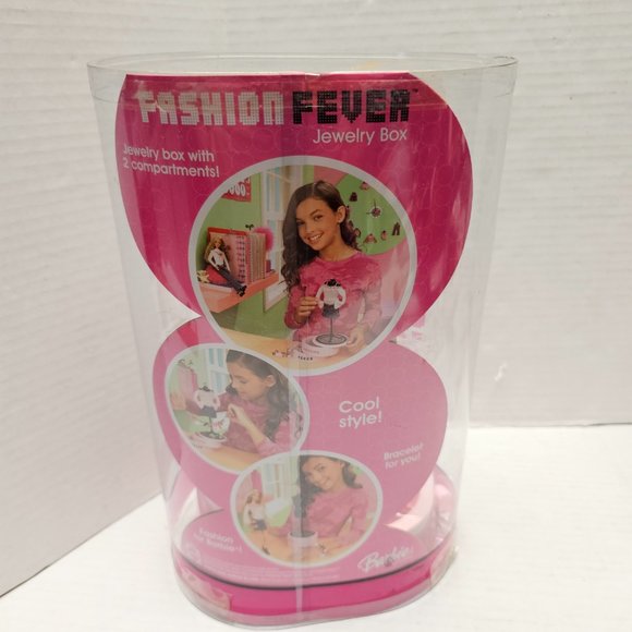 New Pink Fashion Barbie Fever Jewelry Storage Box Mattel H9830 w Girls Bracelet - Picture 8 of 16
